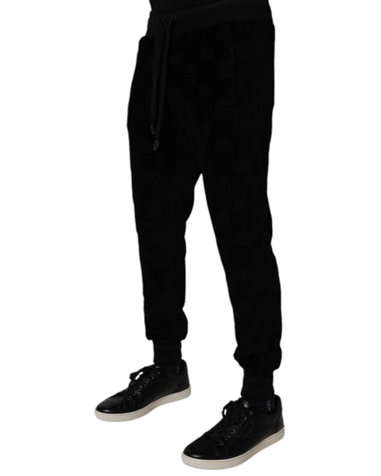 Dolce & Gabbana Black Cotton Jogger Men Sweatpants Pants