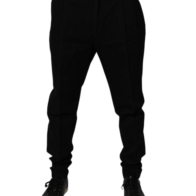 Dolce & Gabbana Black Cotton Stretch Skinny Pants