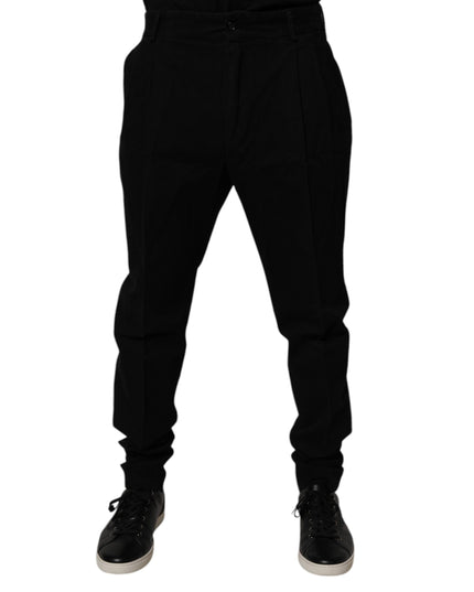 Dolce & Gabbana Black Cotton Stretch Skinny Pants