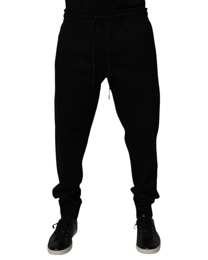 Dolce & Gabbana Black Cotton Blend Jogger Sweatpants Pants