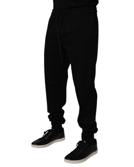 Dolce & Gabbana Black Cotton Blend Jogger Sweatpants Pants