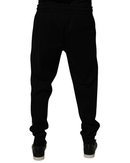 Dolce & Gabbana Black Cotton Blend Jogger Sweatpants Pants