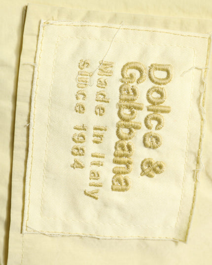 Dolce & Gabbana Yellow Nylon Cargo Chain Men Jogger Pants