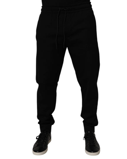 Dolce & Gabbana Black Cotton Blend Jogger Sweatpants Pants