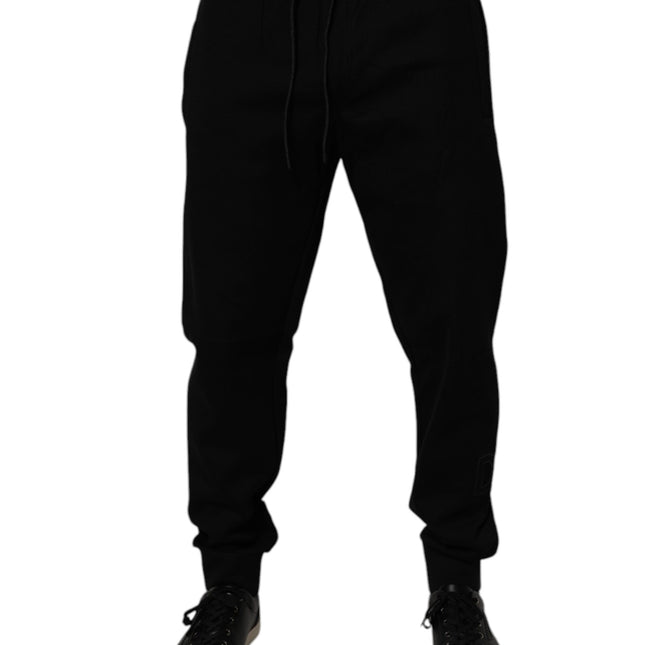 Dolce & Gabbana Black Cotton Blend Jogger Sweatpants Pants