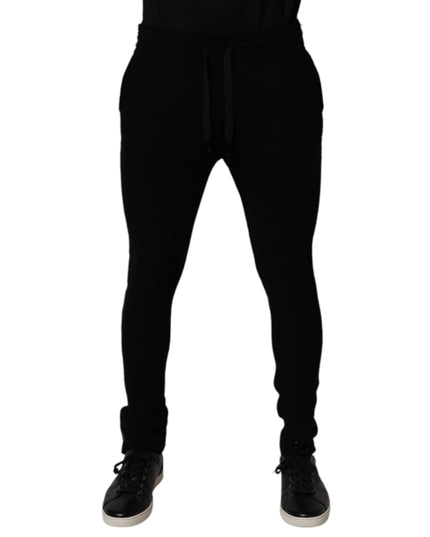 Dolce & Gabbana Black Cashmere Jogger Men Sweatpants Pants