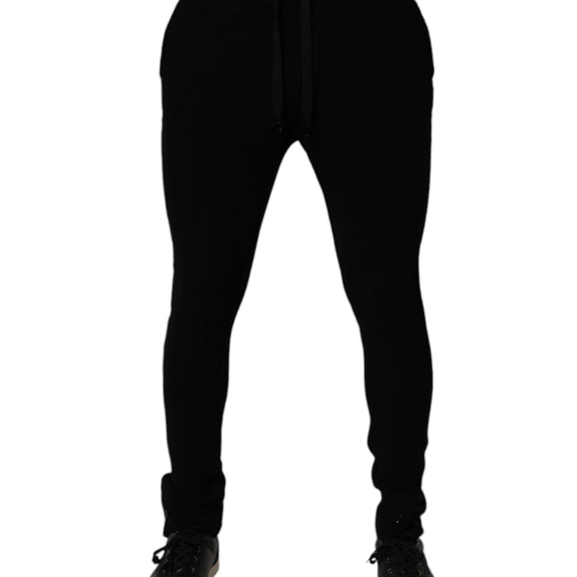Dolce & Gabbana Black Cashmere Jogger Men Sweatpants Pants