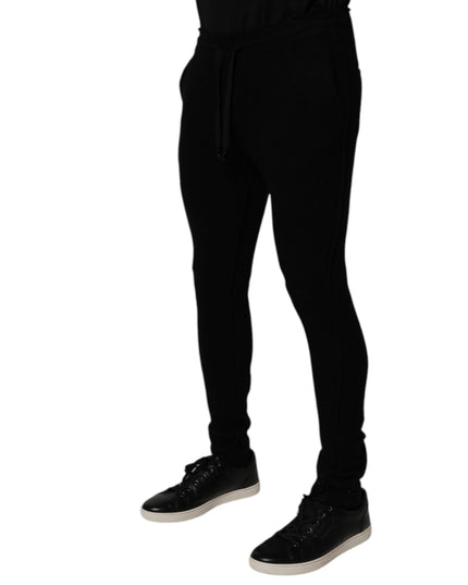 Dolce & Gabbana Black Cashmere Jogger Men Sweatpants Pants