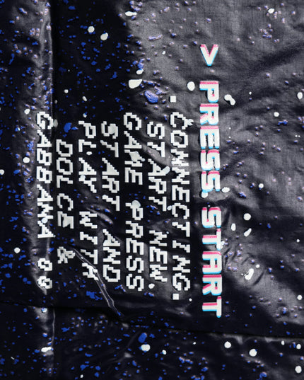 Dolce & Gabbana Dark Blue DG Game Print Cotton Jogger Pants