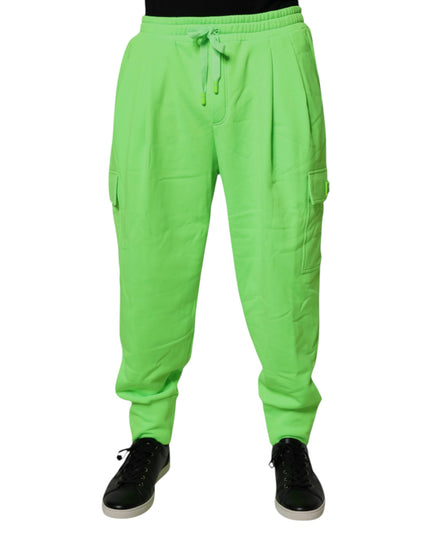 Dolce & Gabbana Neon Green Cargo Jogger Men Sweatpants Pants