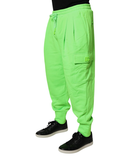 Dolce & Gabbana Neon Green Cargo Jogger Men Sweatpants Pants