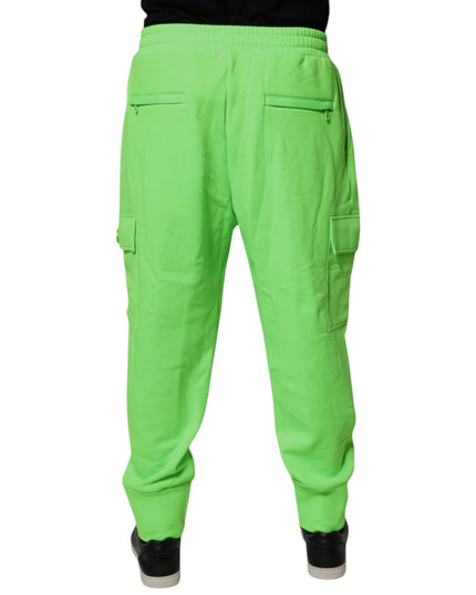 Dolce & Gabbana Neon Green Cargo Jogger Men Sweatpants Pants
