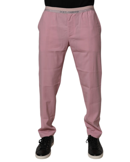 Dolce & Gabbana Pink Cotton Stretch Chino Pants