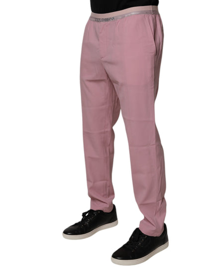 Dolce & Gabbana Pink Cotton Stretch Chino Pants