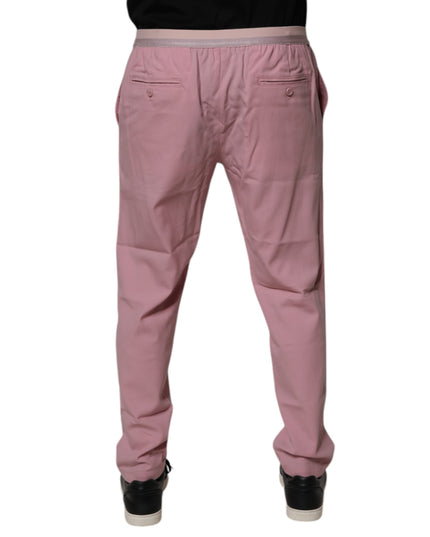 Dolce & Gabbana Pink Cotton Stretch Chino Pants
