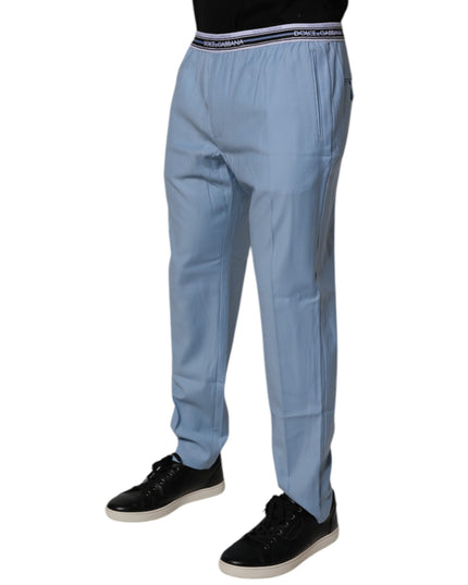 Dolce & Gabbana Blue Cotton Stretch Chino Pants