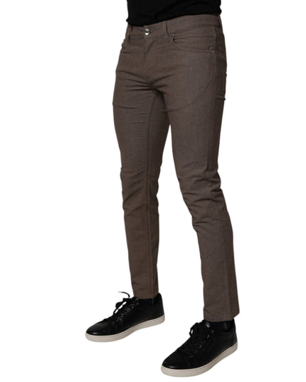 Dolce & Gabbana Brown Cotton Stretch Chino Pants