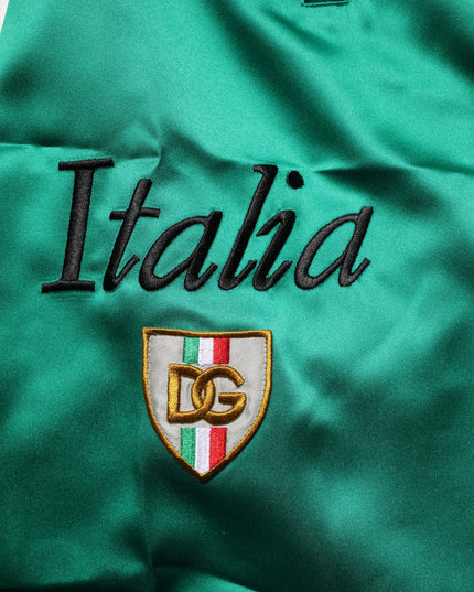 Dolce & Gabbana Multicolor Italia Polyester Bermuda Shorts