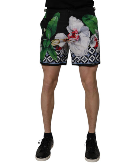 Dolce & Gabbana Multicolor Floral Polyester Men Bermuda Shorts