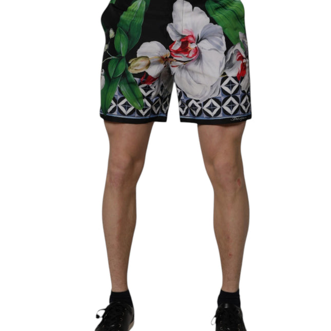 Dolce & Gabbana Multicolor Floral Polyester Men Bermuda Shorts