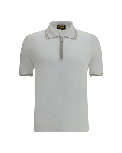 Svevo White Cotton Polo Shirt