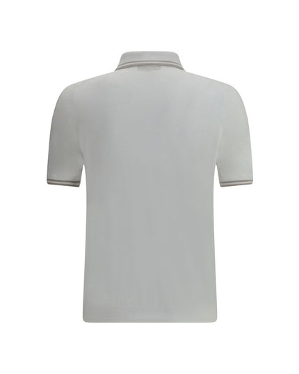 Svevo White Cotton Polo Shirt
