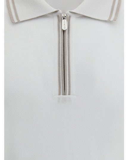 Svevo White Cotton Polo Shirt