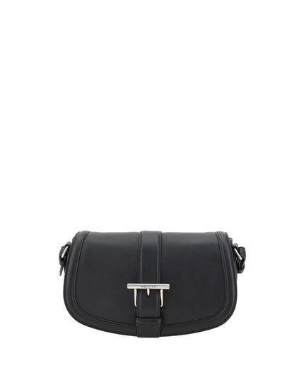 Alexander McQueen Black Calf Leather Bos Taurus Shoulder Bag