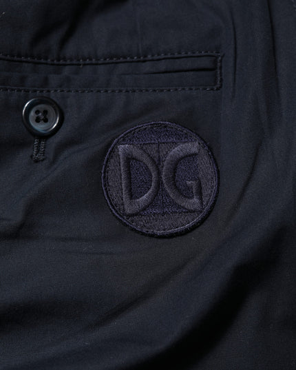 Dolce & Gabbana Dark Blue Cotton Bermuda Sweatshorts Shorts