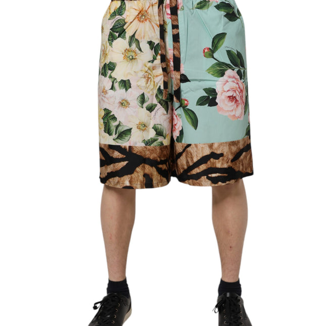 Dolce & Gabbana Multicolor Floral Print Men Bermuda Shorts