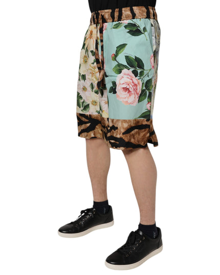 Dolce & Gabbana Multicolor Floral Print Men Bermuda Shorts