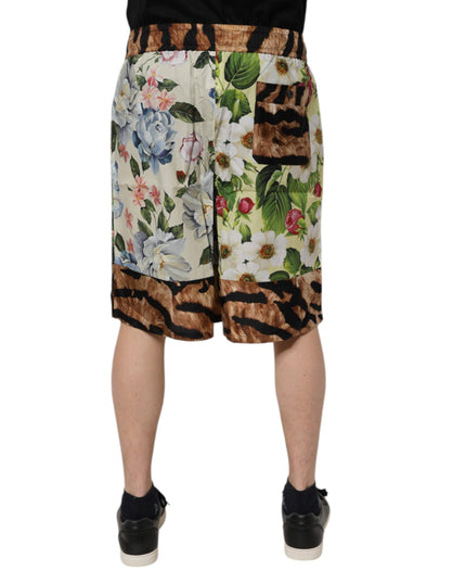 Dolce & Gabbana Multicolor Floral Print Men Bermuda Shorts