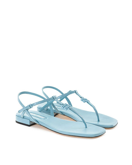 Miu Miu Blue Patent Leather Flip-Flop Sandals