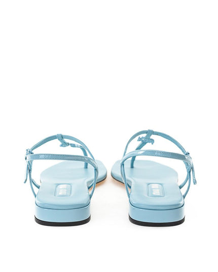 Miu Miu Blue Patent Leather Flip-Flop Sandals