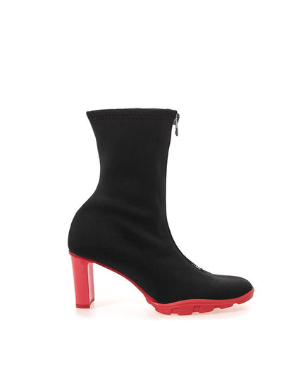 Alexander McQueen Black Neoprene Ankle Boots