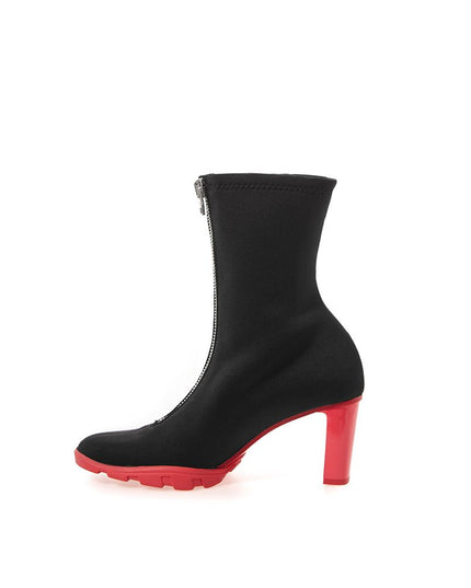 Alexander McQueen Black Neoprene Ankle Boots