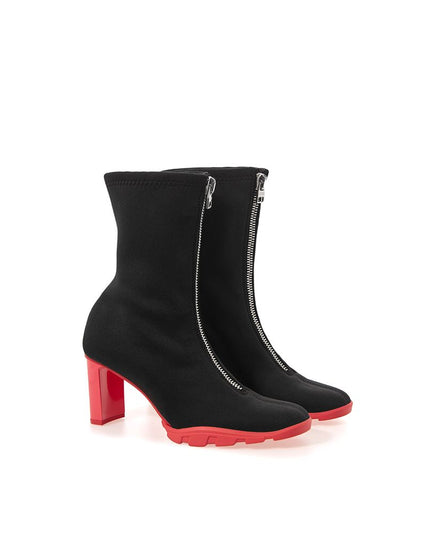Alexander McQueen Black Neoprene Ankle Boots