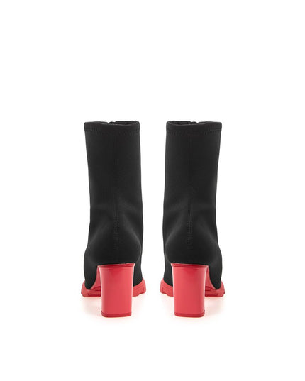 Alexander McQueen Black Neoprene Ankle Boots