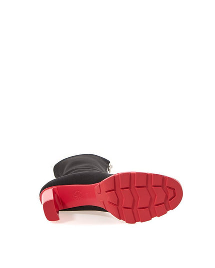 Alexander McQueen Black Neoprene Ankle Boots