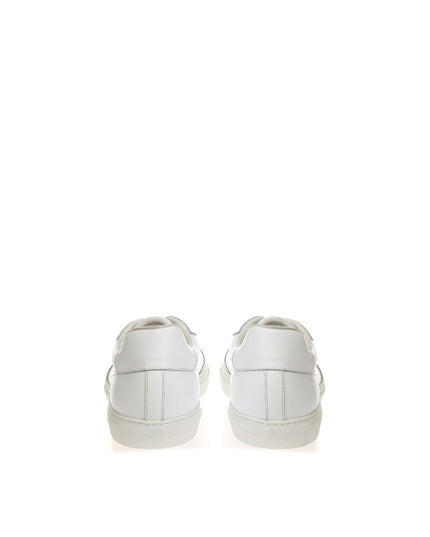 Roberto Cavalli White Leather Sneakers Luxe Footwear