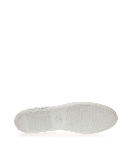 Roberto Cavalli White Leather Sneakers Luxe Footwear