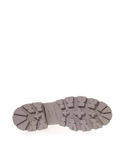 Alexander McQueen Chic Gray Leather Boots for Elegant Steps