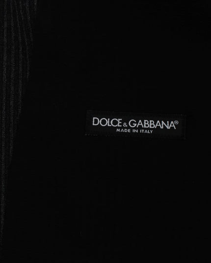 Dolce & Gabbana Gray Striped Formal Vest