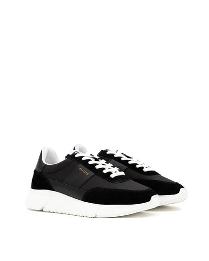 Axel Arigato Black And White Fabric And Leather Athletic Sneakers