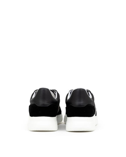 Axel Arigato Black And White Fabric And Leather Athletic Sneakers