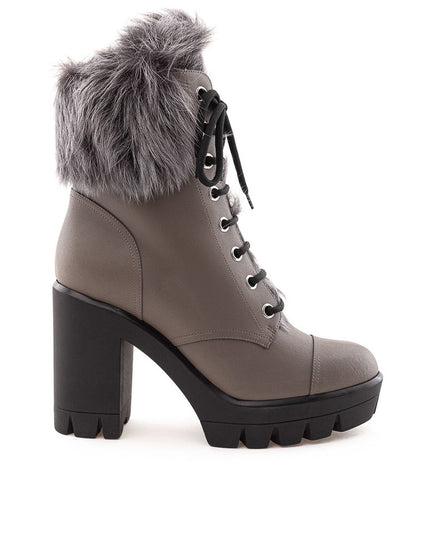 Giuseppe Zanotti Beige Eco Leather Lace-Up Boots