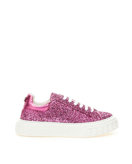 Casadei Fuchsia Elegance Leather Sneakers