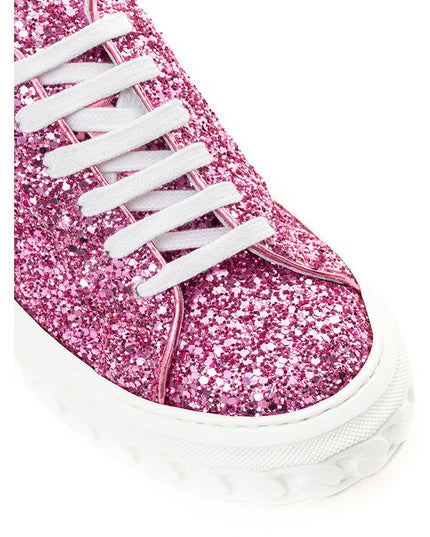 Casadei Fuchsia Elegance Leather Sneakers