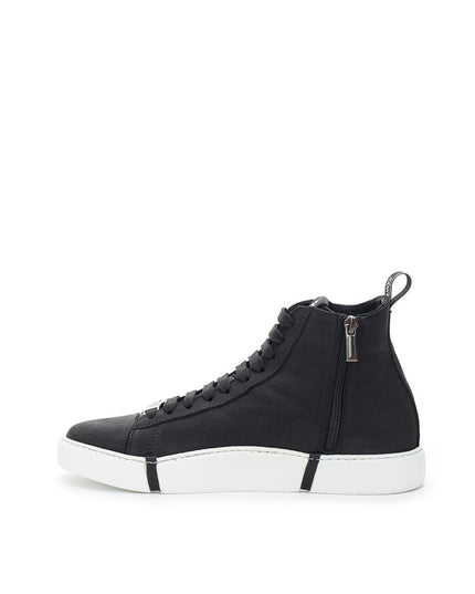 Roberto Cavalli Elegant Suede Sneakers in Chic Black
