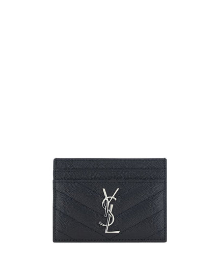 Saint Laurent Black Leather Card Holder